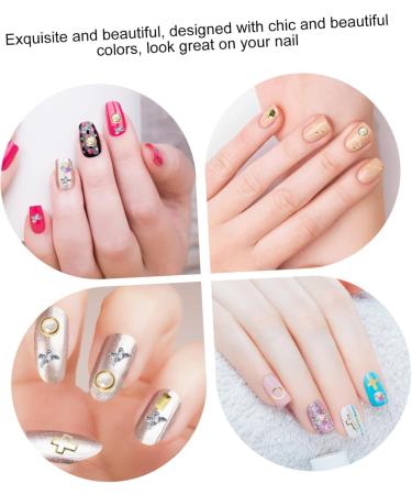 Healeved 36 Boxes Nail Art Accessories Decor Nail Accessories 3d Rivet Nail Art Rhinestone Trim Nail Art Charm Manicures Accessories Nail Art Supplies Plastic Nail Supplies Hollow Out White - Buy Online on GoSupps.com