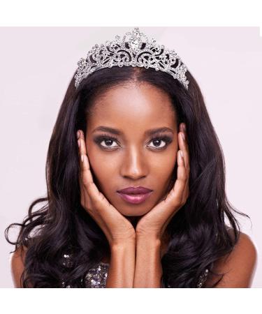 CHANACO Silver Crown Tiaras for Women - Crystal Queen Crown for Wedding, Prom, Birthday - Princess Crown Tiaras for Girls - Bridal Headband for Halloween - Buy Online on GoSupps.com