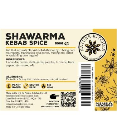 Nature Kitchen Shawarma Spice 500g - Gluten-Free & Vegan Seasoning Blend for Cooking & Grilling - Buy Online on GoSupps.com