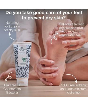 Australian Bodycare 100ml Foot Cream | Hard Skin Remover for Women & Men | 10% Urea Treatment for Dry & Cracked Feet | Tea Tree Oil Foot Care for Sweaty Feet - Buy Online on GoSupps.com