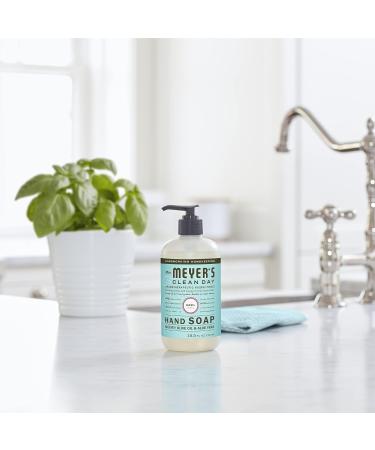 Mrs. Meyer's Clean Day Liquid Hand Soap Basil Cruelty Free and Biodegradable Hand Wash Made with Essential Oils 370 ml Soap Pump Bottle - Buy Online on GoSupps.com