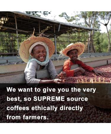 SUPREME COFFEE - Special Reserve | Whole Bean | Medium Roast | Arabica Specialty Coffee | Ethiopian Origin | Ethical & Carbon Neutral | 1 Kg - Buy Online on GoSupps.com