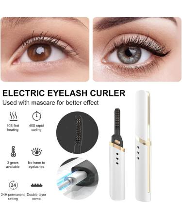 dijiusidy Heating Eyelash Curler Electric Styling Makeup Anti-scald Eyelashes Curling Portable Travel Pocket Lashes Make Up White - Buy Online on GoSupps.com