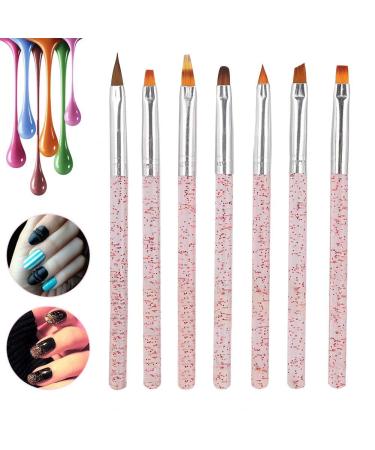 7pcs Nail Art Brush Set - Acrylic UV Gel Painting & Dotting Pens | Home Manicure Tools (Red) - International Shipping Available - Buy Online on GoSupps.com