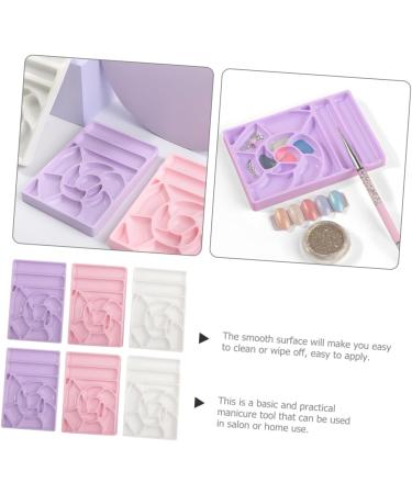 FRCOLOR 6 Pieces Nail Polish Mixing Plates Nail Polish Dish For Manicure Multigrid Design Easy To Clean Easy To Use Suitable For Nail Art Color Blending - Buy Online on GoSupps.com