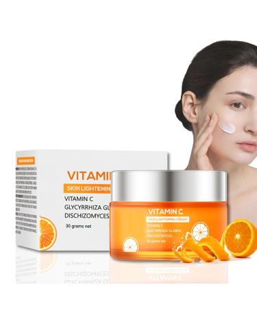 Vitamin C Face Cream-Face Moisturiser For Women-Day & Night Anti Wrinkle Face Cream With Vitamine & Hyaluronic Acid Hydrate Anti Aging Hydrate Reduce Dark Circles Boost Skin Collagen 30g