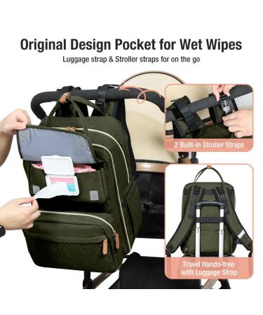 Tonyee Wrap Backpack - Stylish Diaper Bag with Removable Bottle Travel Essentials & Diaper Pad for Moms & Dads | International Shipping Available - Buy Online on GoSupps.com