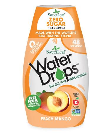 Wisdom Natural SweetLeaf Water Drops Delicious Stevia Water Enhancer Peach Mango 1.62 fl oz (48 ml)