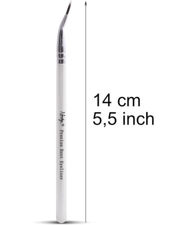 Nanshy Precise Bent Eyeliner Brush Thin Tip Angled Eyeliner Brush with Small Fine Point Tip for Dry or Gel Eyeliner Application - Angle Eye Makeup Brush Tool - Vegan & Cruelty-Free - White - Buy Online on GoSupps.com