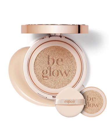 ESPOIR Pro Tailor Be Glow Cushion All New SPF42 PA++ 2 Ivory (13g+refill 13g) | Amazingly Light Feeling Foundation Cushion | Provides Thin  Smooth Layering Cover | Glow Skin All Day All New 2 Ivory