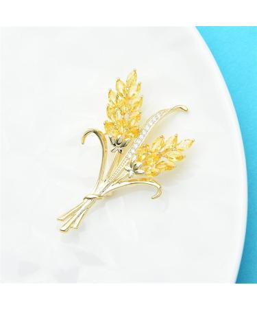 Pin Jewelry Gifts for Women Ladies Fashion Accessories Ladies Elegant Wheat Brooch Wheat Shaped Brooch Party Banquet Brooch Brooches & Pins - Buy Online on GoSupps.com