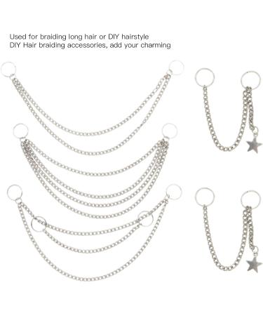 Hip Hop Punk Style Hair Braid Chain Dreadlocks Hair Chains DIY Hair Decoration Accessories for Women and Girls Hip Hop Party Halloween Nightclub - Buy Online on GoSupps.com