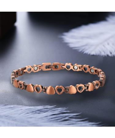 ENERCOPPEX 3500 Gauss Magnetic Targe Band - 99.99% Pure Copper Bracelet for Ladies | Adjustable Size Stylish & Therapeutic - Buy Online on GoSupps.com