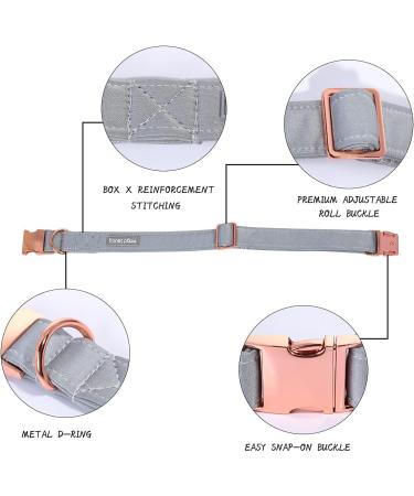 Lionet Paw's Comfortable Silk Gray Dog Collar with Removable Fly - XS for Puppies & Cats (Neck 20-30cm) | International Shipping - Buy Online on GoSupps.com