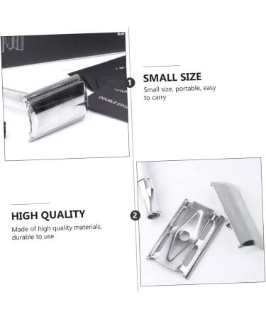 WOONEKY Manual Razor Set for Men - Hair Shaver & Mustache Trimmer - Metal Blade Compact Design 10.3x4cm - Buy Online on GoSupps.com