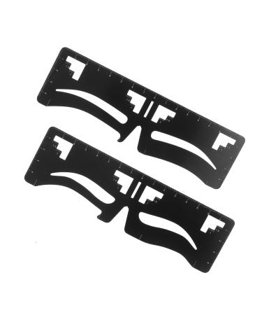 MAGICLULU 2pcs Eyebrow Ruler Female Eyebrow Makeup Stencil Makeup Tools Eyebrow Card Balance Stainless Steel