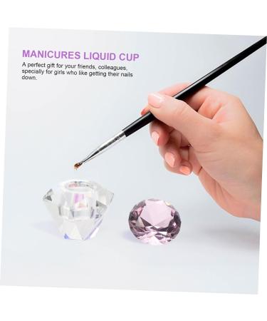 minkissy 5 Pcs Nail Art Crystal Cup Glass Dappen Dish Glass Containers with Lids Crystal Nail Cup Crystal Dappen Dish Dappen Dish for Nails Flower Dappen Dish Bowl White Crystal 5.5x5.5cmx5pcs Pinkx5pcs - Buy Online on GoSupps.com