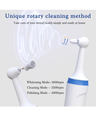Akizbeir Electric Tooth Polisher + 5 Replacement Heads | Teeth Whitening Cleaning Kit | Dental Tartar Remover for People and Pets - Buy Online on GoSupps.com