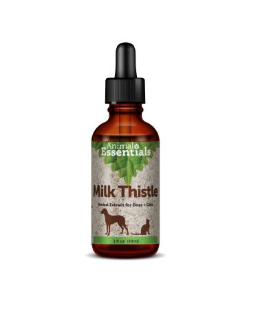 Animal Essentials Milk Thistle Liver Support for Dogs and Cats (Various Sizes) - Made in USA Liver Supplement 1-Pack