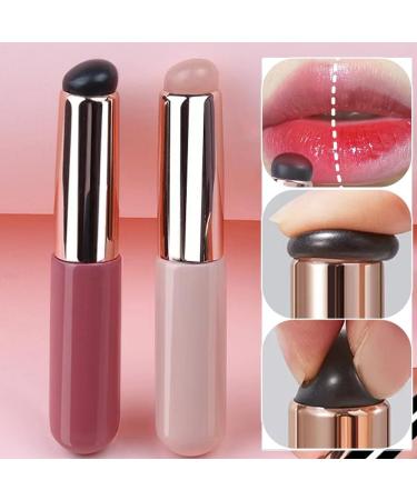 Silicone Lip Makeup Brush Angled Rounded Concealer Tool Portable Round Head Like Fingertips Soft Lipstick Brushes Makeup Tools (Color : 01 with brush cover) - Buy Online on GoSupps.com