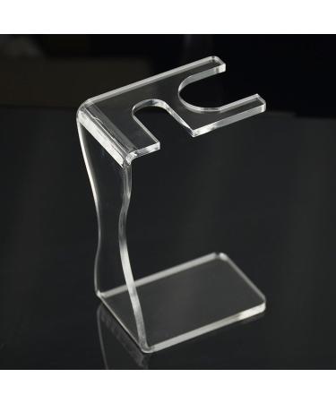 Milageto Men's Razor Stand & Organizer - Durable Non-Slip Base Transparent Design for Wet Shaving Enthusiasts - 11.2 cm High - Buy Online on GoSupps.com
