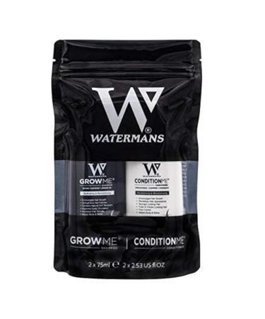 Watermans minis Travel shampooing and conditioner set - 75ml Travel Kit - Hair Gym Kit - Hair Growth Products