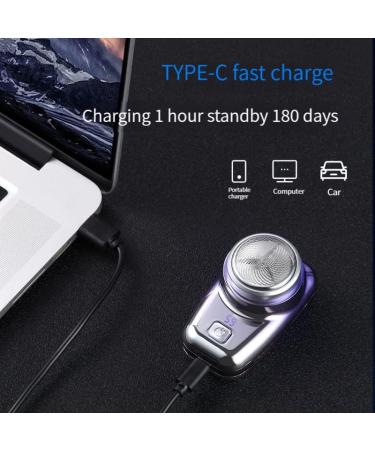 Mini Portable Electric Shaver - Wet & Dry Razor for Men | Compact Travel Shaving - Blue - Buy Online on GoSupps.com