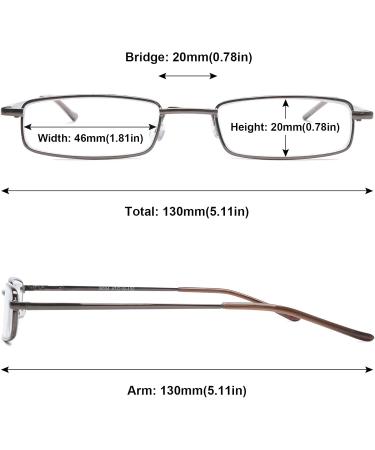Magimodac Anti Blue Light Prescription Reading Glasses for Men & Women - Stylish Metal Narrow Design 3.0 Diopters Includes Pencils - Buy Online on GoSupps.com