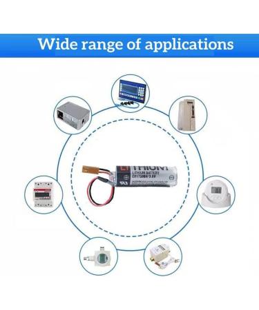 Buy ER17500V 3.6V Battery Pack of 5 - 2700mAh PLC CNC Backup Battery with Brown Plug - International Shipping Available - Buy Online on GoSupps.com