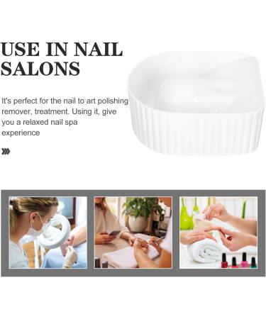 minkissy Manicure Hand Soak Bowl Manicure Bowl for Hand Manicure Tool Hand Tools Manicure Wash Bowls Cleaning Tools Soak off Bowl Manicure Hand Bowl Nail Supplies White Acrylic - Buy Online on GoSupps.com