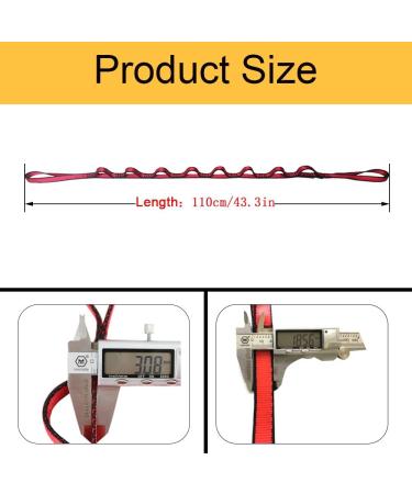 FOSER 2pcs Daisy Chains Yoga Hammock Extension Straps - Adjustable 23KN Nylon Climbing Sling for Fitness, Pilates, and Exercise - Gray - Buy Online on GoSupps.com