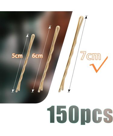 150 Blonde 7cm Bobby Pins for Women & Girls - Long Hair Grips & Clips for Makeup & Hair Styling - Buy Online on GoSupps.com