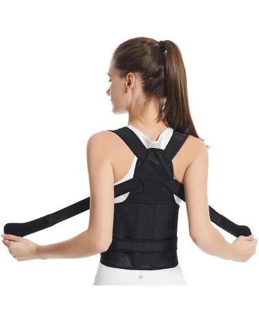 Usable Shoulder Brace Clavicle Support Back Pain Posture Corrector Hunchback Correction Back Brace for Women Men black S - Buy Online on GoSupps.com