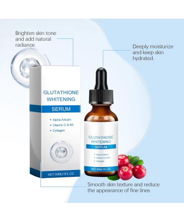 Glutathione Serum with Alpha-Arbutin Vitamin C & Niacinamide - Face Serum for Even Skin Tone Helps Improve Appearance of Dark Spots & Pigmentation Lightweight Formula for All Skin Types 1 fl oz - Buy Online on GoSupps.com