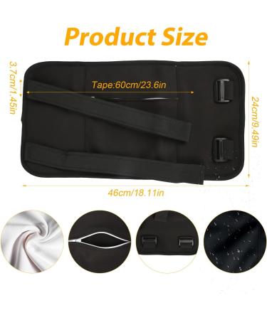 Massage Belt Castor Oil Kit - 2 Removable TPU Reusable Packs for Abdomen & Neck - Prevents Leakage (Black) | International Shipping Available - Buy Online on GoSupps.com