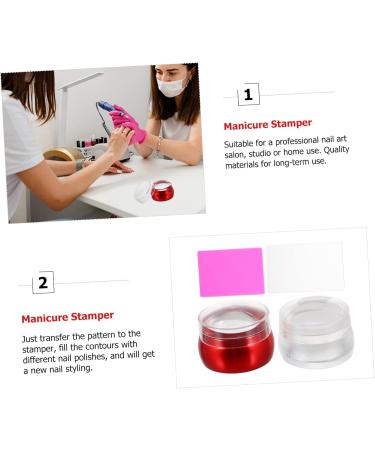 Beaupretty 2 Sets Manicure tools abs nail tools nail polish Nail Art Stamper tool manicure silicone beauty products aluminum nail nail art tools nail plate Nail Art Board seal die - Buy Online on GoSupps.com