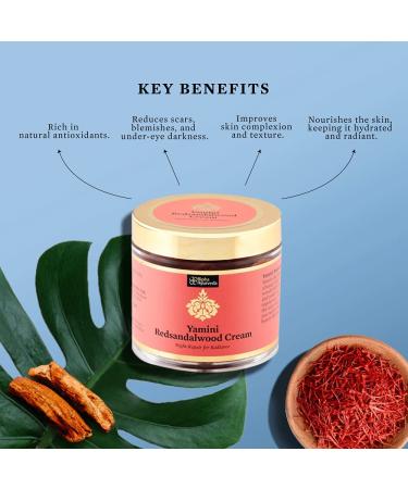 Yamini Red Sandalwood Face Night Cream - Vitamin E & Essential Oils for Flawless Youthful Skin - 75g | International Shipping - Buy Online on GoSupps.com
