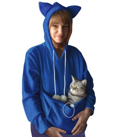 Dresswel women hooded sweater pullo with dog bag cats dog bag bag hoodie cat sweatshirt sweater with hood