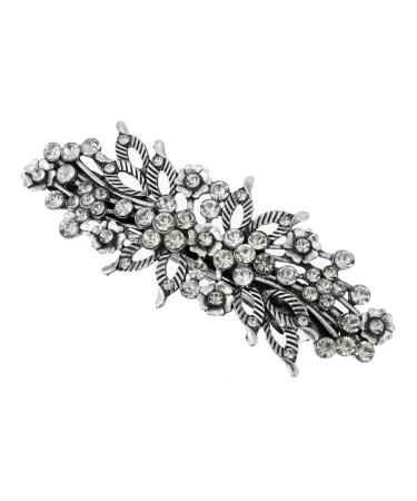 Ipetboom Rhinestone Hair Clip Hair Barrettes Women Hair Clip Silver Hair Clip Rhinestones Hairpin Flower Hair Clip Rhinestones Barrette Women Hair Decor Hair Accessory Women Hairpin