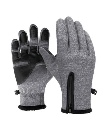 Womens Snow Overalls Snowboarding Gloves Gloves-Outdoor Warm Gloves Windproof Sports Riding Fleece with Non-Slip Warm Screen Waterproof Gloves Winter Running Winter Sports Grey-5 Small