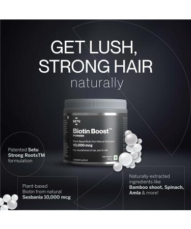 Hair Growth with Natural Sesbania Amla Spinach Bamboo & Guava Leaf | Healthy Hair Skin & Nails | Lemon Flavour - Buy Online on GoSupps.com