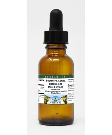 Buy Mint Flavored Buckthorn Senna & Borage Glycerite Liquid Extract (1:5) - 1 oz - International Shipping Available - Buy Online on GoSupps.com