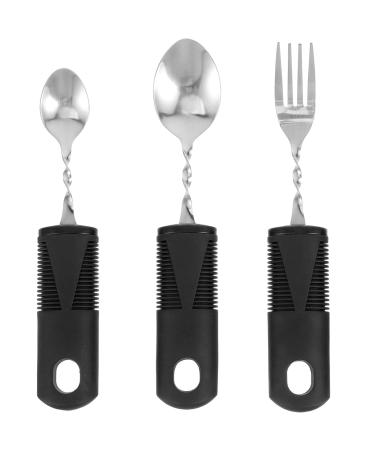 3-part flexible cutlery set made of stainless steel easy-to-reach cutlery portable utensils for disabled people adaptive dishes for older patients and people with disabilities