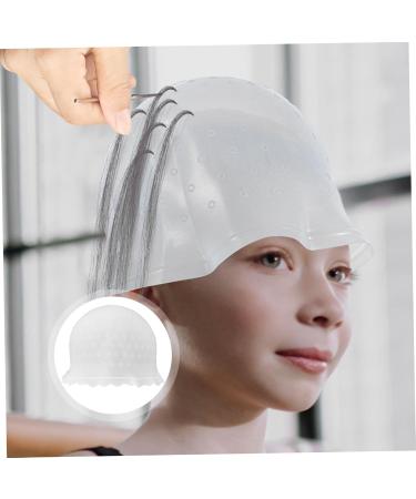 FRCOLOR caps salon hair cap hair highlighting hat silicone hair coloring hat silicone hair salon cap silicone highlight hat salon silicone cap hair highlight hat brighten dye Silica gel - Buy Online on GoSupps.com