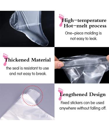 200PCS Clear Plastic Disposable Booties for Paraffin Bath - Thermal Therapy Feet Covers for Foot Pedicure - 200 Count - Buy Online on GoSupps.com