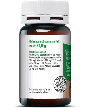 Sovita Visiofit Premium Capsules with Zinc & Lutein | 90 Count | Eye Health Food Supplement | International Shipping - Buy Online on GoSupps.com