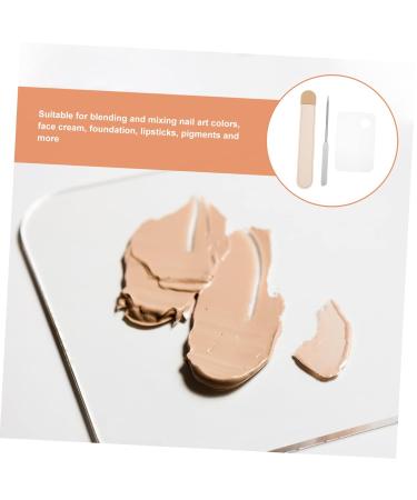 Buy Hemoton Palette Stick Makeup Set - Foundation & Skincare Spatula | Korean Cosmetics Mixing Palette & Mini Stainless Steel Spatula - 17.5X15CM - Buy Online on GoSupps.com