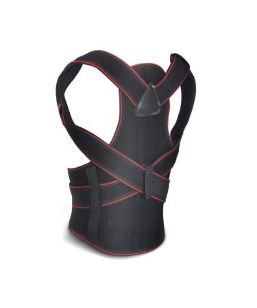 Posture Corrector Support Lumbar Belt Decompression Back Brace Waist Support Improve Hunchback Straightener Prevent Scoliosis For Men Women Kids (Color : Black Size : L/Large) L/Large Black