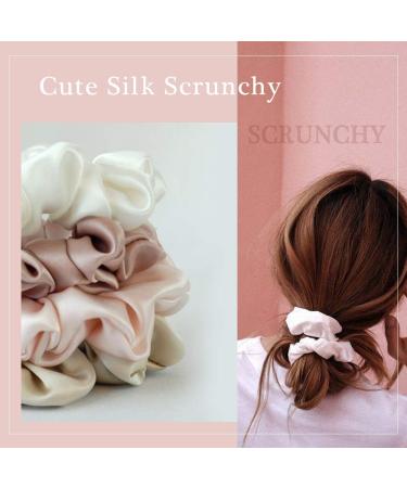 LILYSILK Silk Scrunchies for Women - Colorful Hair Bow Ties (10pc Mix) - Soft & Cute Elastics - Buy Online on GoSupps.com