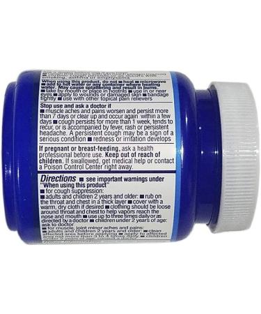 Vaporizing Chest Rub: Topical Analgesic for Cold Relief, Aches, Pain & Cough. 4 Oz (Pack of 3) - Buy Online on GoSupps.com